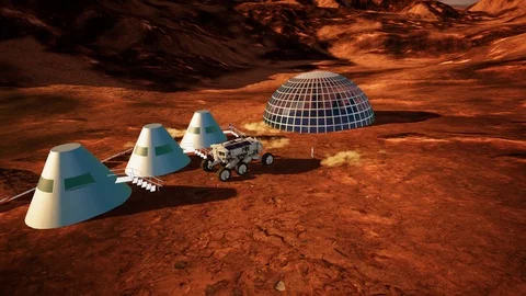 Mars Colony Video stock 106830433