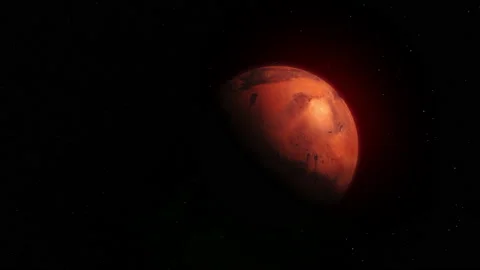 Mars is coming closer, spinning Stock Footage 160837548