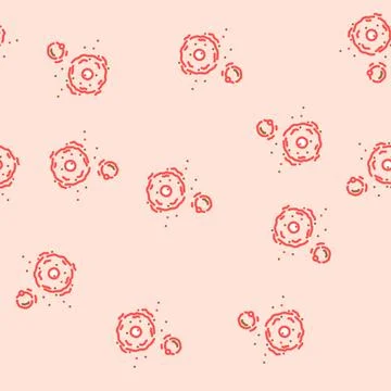 Mars crater planet vector seamless pattern Illustrazione stock