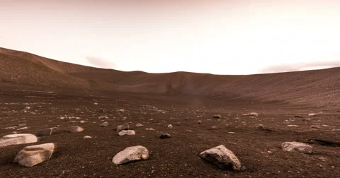 Mars crater sliding scene 스톡 동영상 57513652