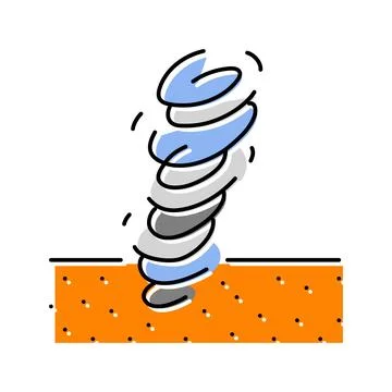 Mars dust devils planet color icon vector illustration Ilustração Stock