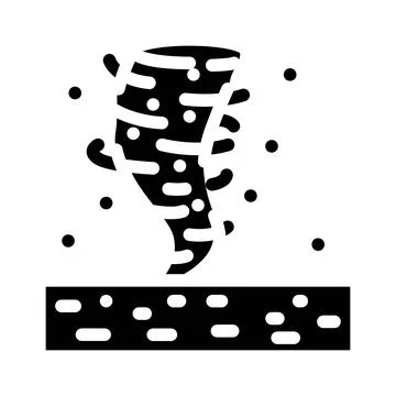 Mars dust devils planet glyph icon vector illustration Ilustração Stock