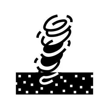 Mars dust devils planet glyph icon vector illustration Stock Illustration