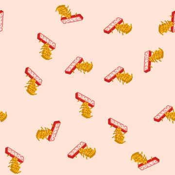 Mars dust devils planet isometric icon seamless pattern Stock Illustration