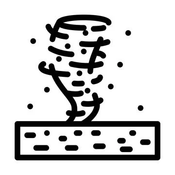 Mars dust devils planet line icon vector illustration 스톡 일러스트
