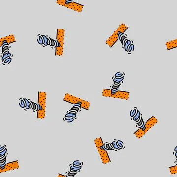 Mars dust devils planet vector seamless pattern Stock Illustration