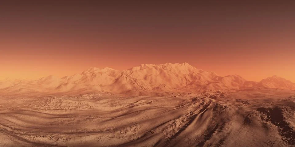Mars Environment Landscape Stock Illustration