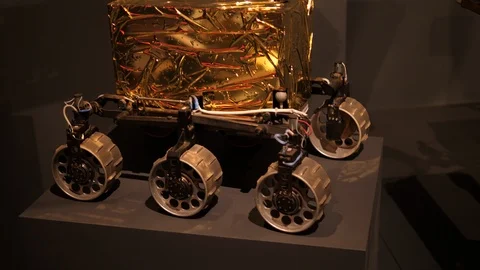 Mars ExoMader Half-size research model of ExoMars Rover. European Space Agency Stock Footage 124427870