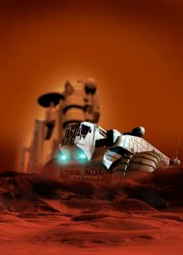 Mars exploration, artwork Stock Illustration