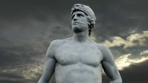 Mars Figure Statue Sculpture Stock Footage 119880876
