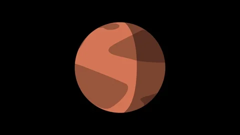 Mars - Flat Animation Stock Footage 106810833
