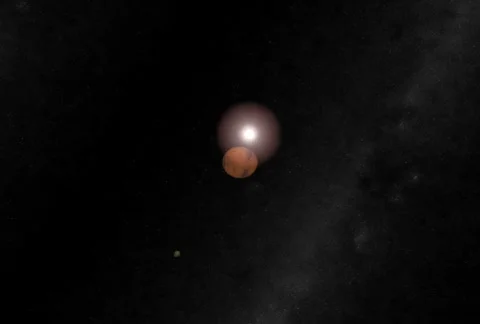 Mars Flyby highres. -ntsc Stockbeeldmateriaal 99244