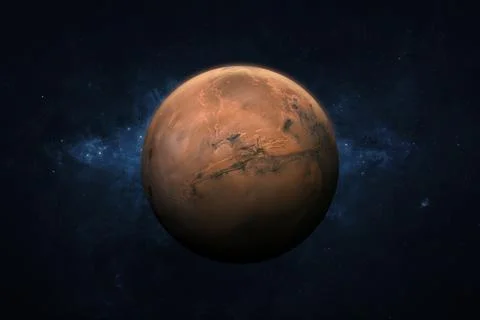 Mars, galaxy and nebula. Stock Photos