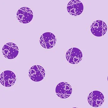 Mars globe planet glyph vector seamless pattern Stock Illustration