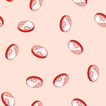 Mars globe planet isometric icon seamless pattern Stock Illustration