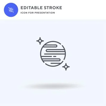 Mars icon vector, filled flat sign, solid pictogram isolated on white, logo i Stock Illustration