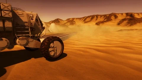 Mars Landscape Extremely Detailed And Realistic 3D Animation In 4K Stock Footage 91798151
