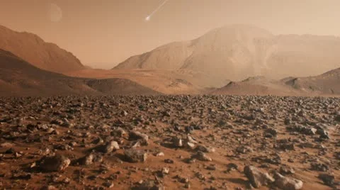 Mars landscape Stockbeeldmateriaal 12572680