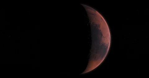 Mars light phases in 4k - full circle Stock Footage 101020285
