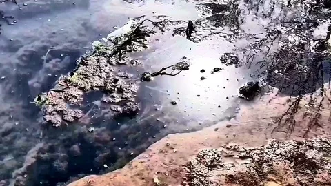 Mars meets Earth and continues to play exploring their connection Stock Footage 128998595