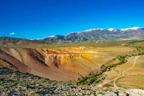 Mars mountains, the name of colored mountain protrusions in the mountains of Stock Photos