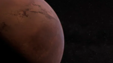 Mars Odyssey - A Captivating Flyby Experience Stock Footage 242351876