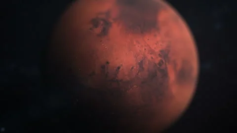 Mars - one of the planets of the Solar System seen with a bit of Blur Stock Footage 301930796