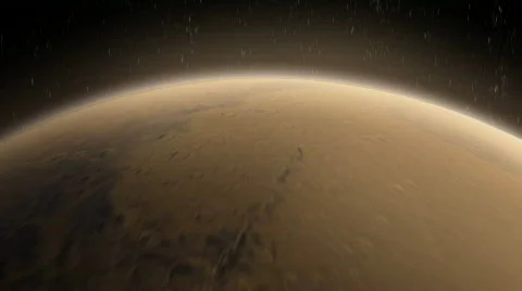 Mars Orbit Flyover Stock Footage 763297
