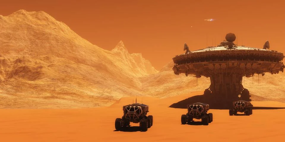 Mars Outpost Stock Illustration