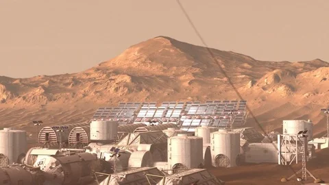 Mars Pan Terrain Future Settlements CGI Видео 74476120