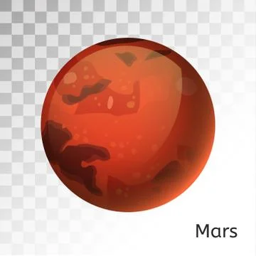 Mars planet 3d vector illustration Ilustração Stock
