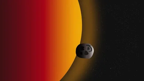 Mars planet with asteroid passing mars atmosphere Stock Footage 295587630