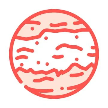 Mars planet color icon vector illustration Stock Illustration