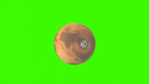 Mars planet with green background Stock Illustration