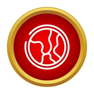 Mars planet icon representing solar system exploration Stock Illustration