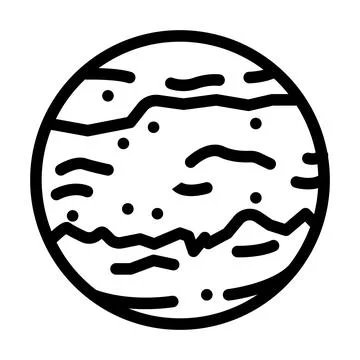 Mars planet line icon vector illustration Stock-Illustration