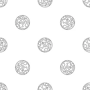 Mars planet pattern seamless Illustrazione stock