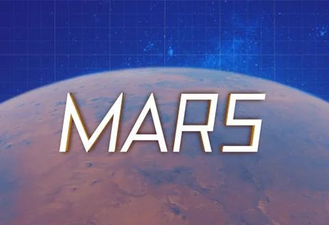 Mars planet poster 스톡 일러스트