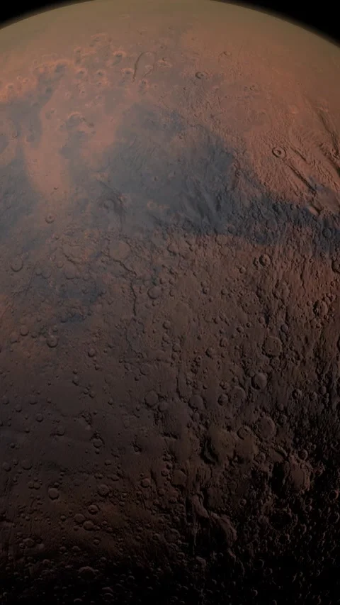 Mars Planet Rotating in the outer space.. Orbiting Planet Mars. 库存影片 312516029