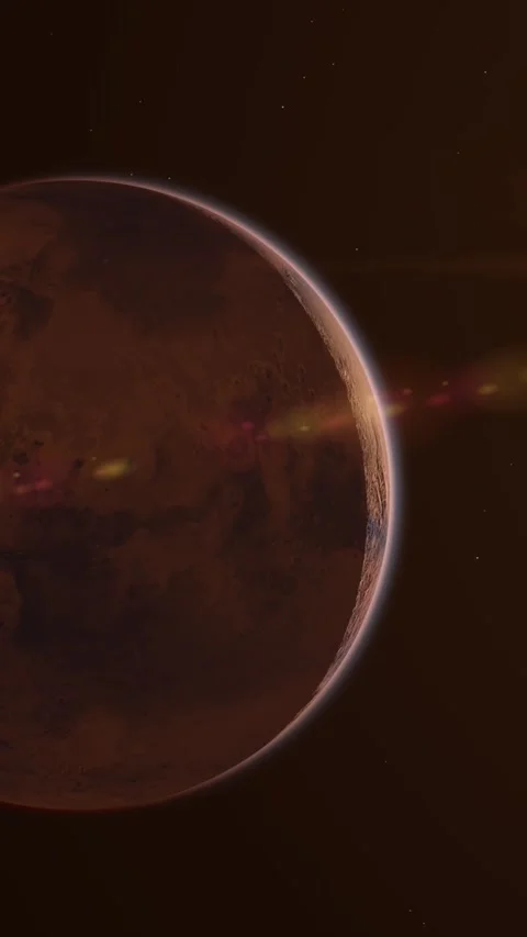 Mars Planet Rotating in the outer space.. Orbiting Planet Mars. 库存影片 312516074