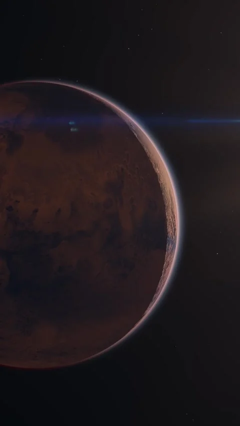 Mars Planet Rotating in the outer space.. Orbiting Planet Mars. 库存影片 312516086