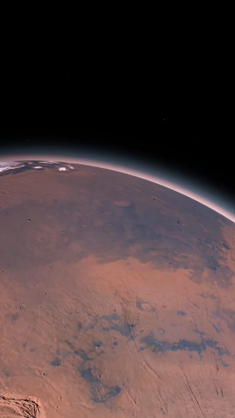 Mars Planet Rotating in the outer space.. Orbiting Planet Mars. 库存影片 312516095