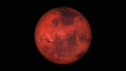 Mars planet rotation or spinning Stock Footage 152053975
