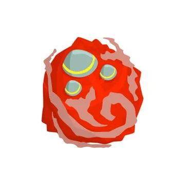 Mars planet of the Solar System cartoon vector Illustration Stock Illustration