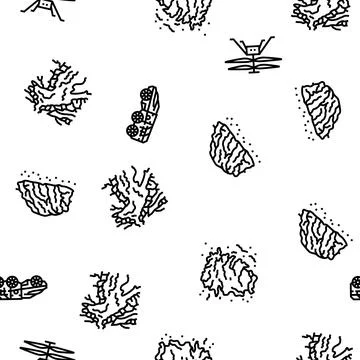 Mars planet space astronomy vector seamless pattern 스톡 일러스트