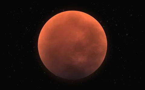 Mars planet. Space object with soft light on starry background. Red planet .. Stock Illustration