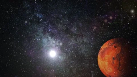 Mars  planet in the universe, space Video stock 208277917