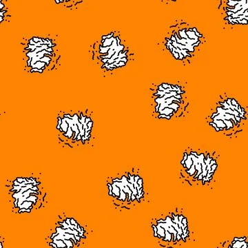 Mars polar ice caps planet vector seamless pattern Stock Illustration