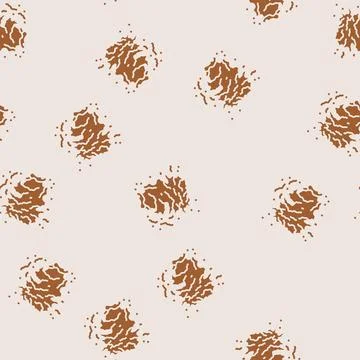Mars polar ice caps planet glyph seamless pattern Stock Illustration