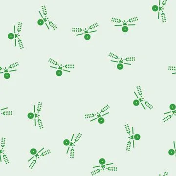 Mars reconnaissance orbiter planet glyph seamless pattern Illustrazione stock